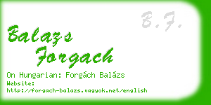 balazs forgach business card